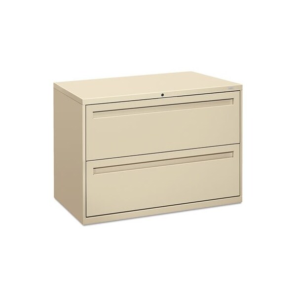 HON, 700 SERIES TWO-DRAWER LATERAL FILE, 42W X 18D X 28H, PUTTY